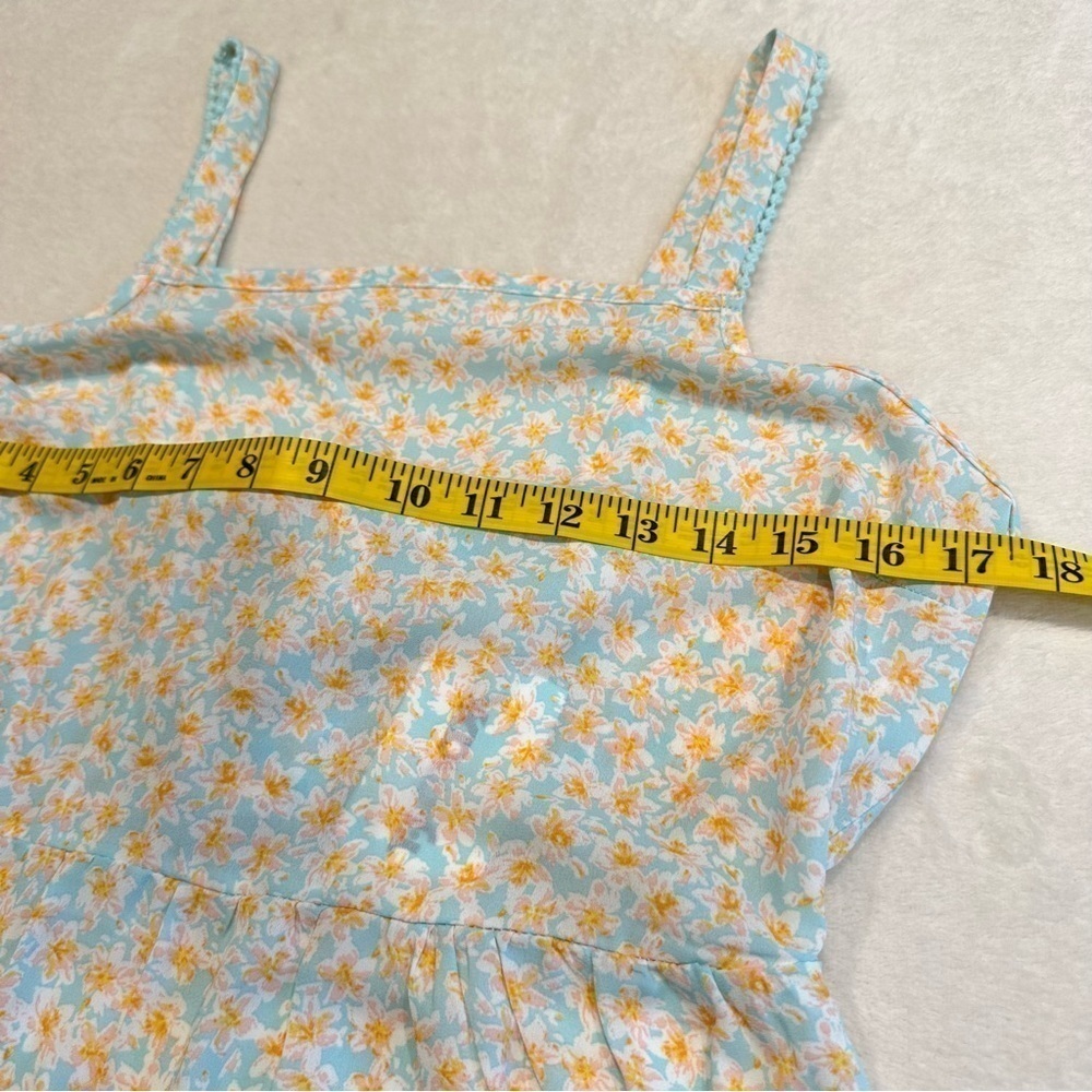 NWT Sienna Sky High Neck Sleeveless Floral Tie Back Midi Dress - Picture 11 of 13